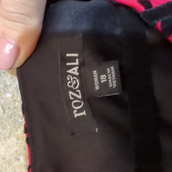 Roz & Ali Black and Red Floral A-line Dress - Picture 4 of 10